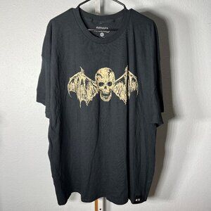 Avenged Sevenfold Black w Deathbat Graphic Print Tee T-Shirt SZ 3XL